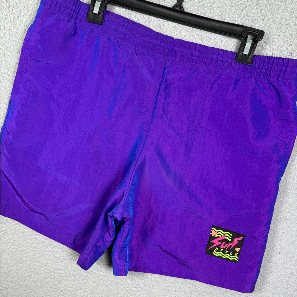 Vintage 90s Surf Style Iridescent shorts‎